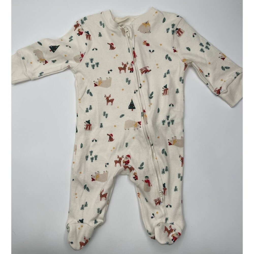 BABY BOY GIRL CHRISTMAS SLEEPER Newborn GINGERBREAD MAN SANTA REINDEER BEAR